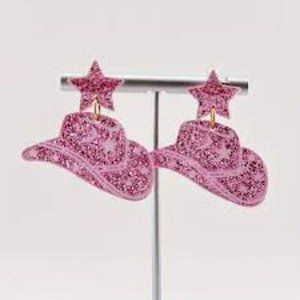 Western Cowgirl Super cute pink cowboy hat with glitter disco stars Perfect gift